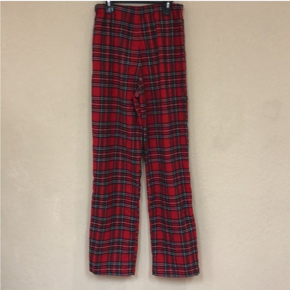 Brandy Melville JOHN GALT red Plaid Tilden Pants size small - Picture 2 of 6